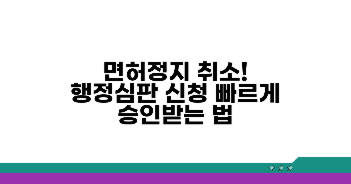 면허정지 취소, 행정심판 신청 방법