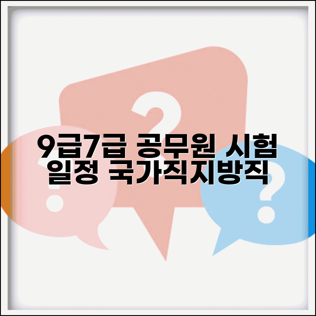 공무원 시험 일정 9급 7급 시험 날짜 | 국가직 지방직 공무원 일정