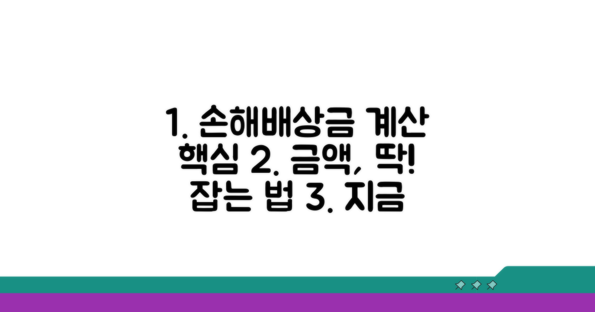 손해배상금 계산법 핵심 총정리