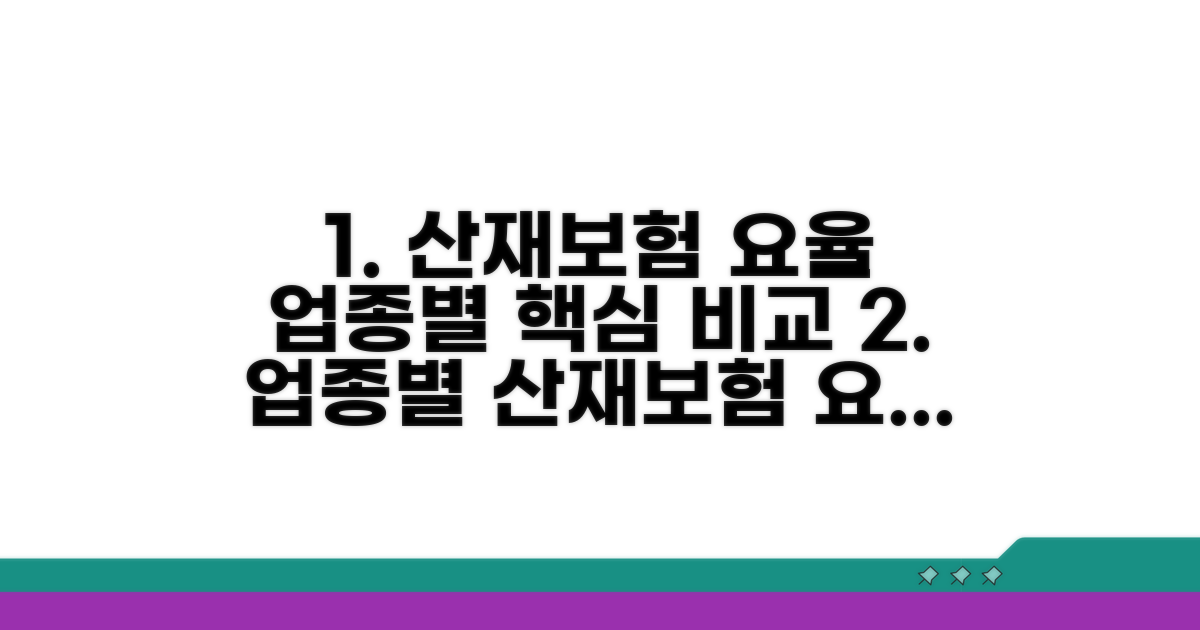 업종별 산재보험 요율 핵심 비교