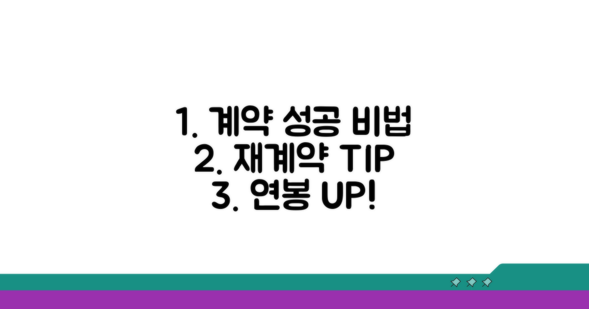 재계약 협상 성공 노하우