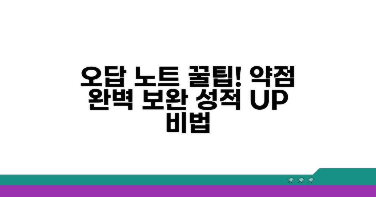 오답 분석으로 약점 완벽 보완