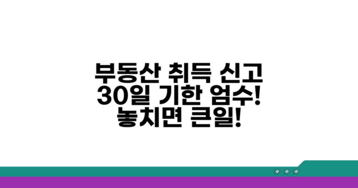 부동산 취득신고 기한: 30일 법칙