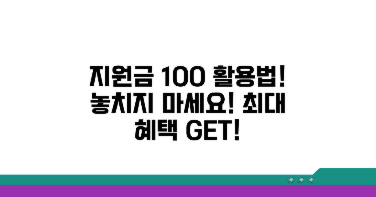 지원금 활용 극대화 전략