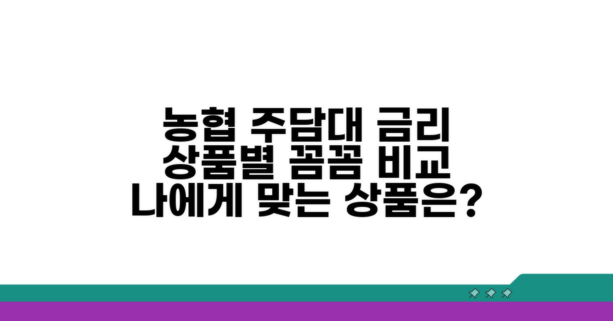 농협 주담대 금리, 상품별 비교
