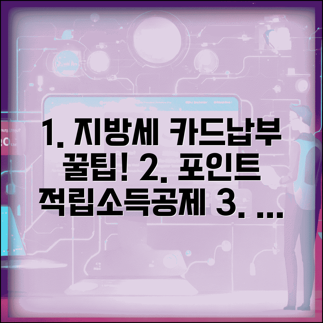 지방세 카드납부 혜택 안내 | 포인트 적립과 소득공제 활용법