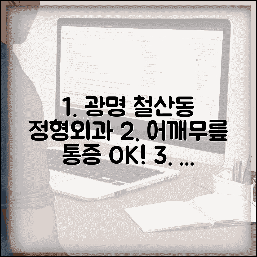 광명 철산동 정형외과 어깨 무릎 잘보는 병원 추천 완벽 가이드