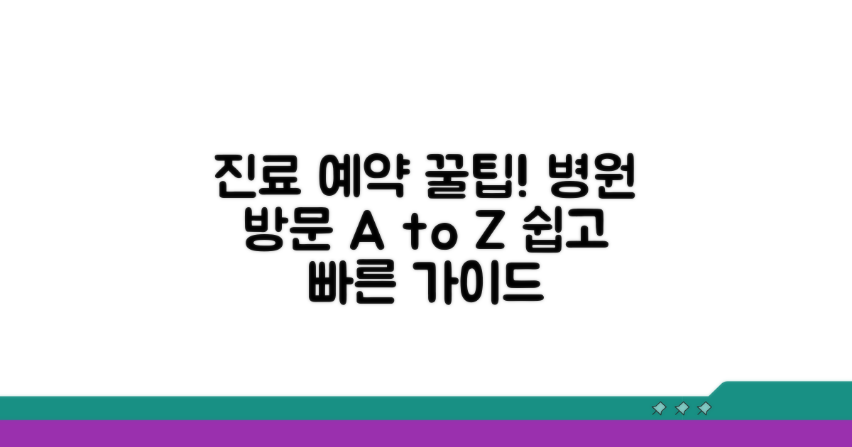 진료 예약부터 방문까지 가이드