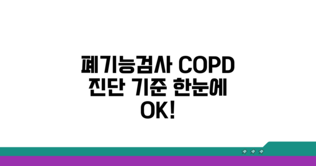 폐기능검사 COPD 진단 기준 한눈에