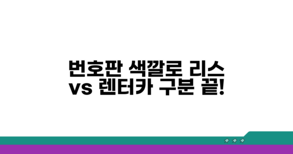번호판 색깔로 리스 렌탈 구분