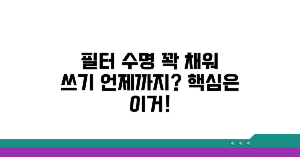 필터 수명, 언제까지 쓸까?
