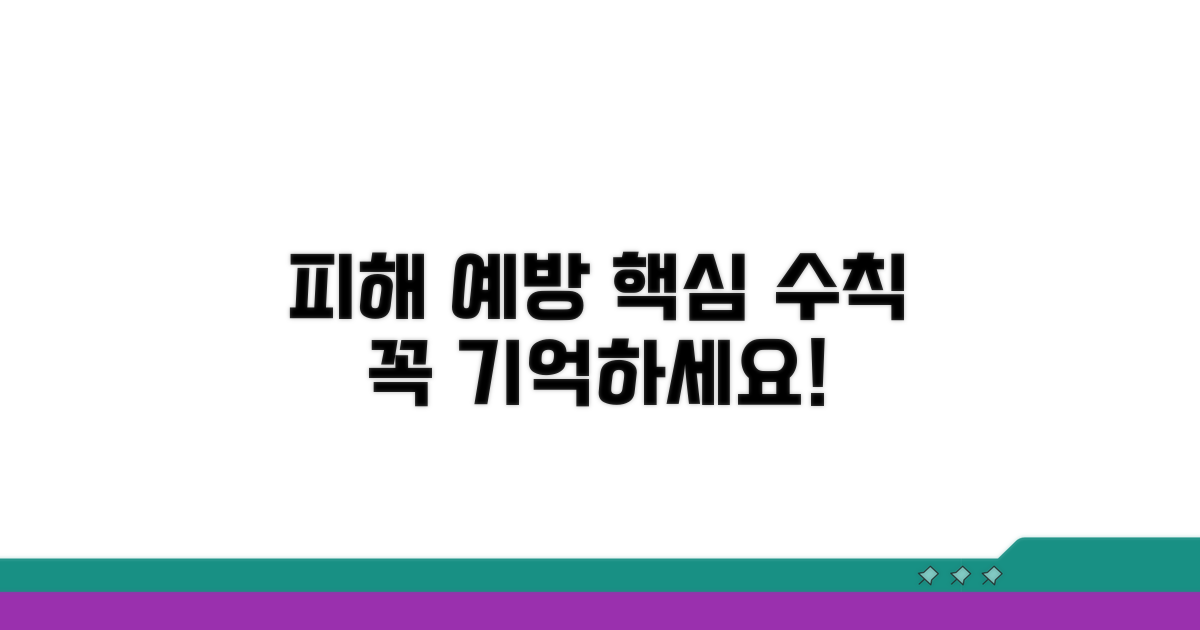 피해 예방을 위한 핵심 수칙