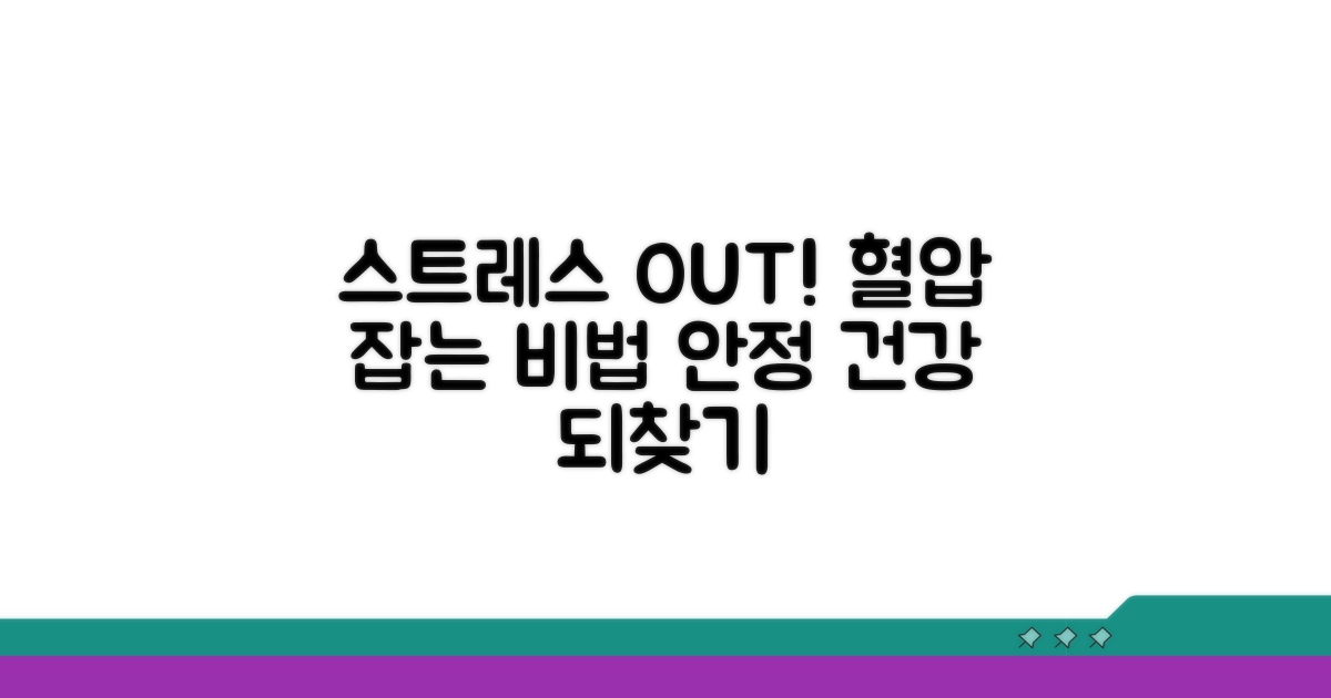 스트레스 관리로 혈압 안정 찾기