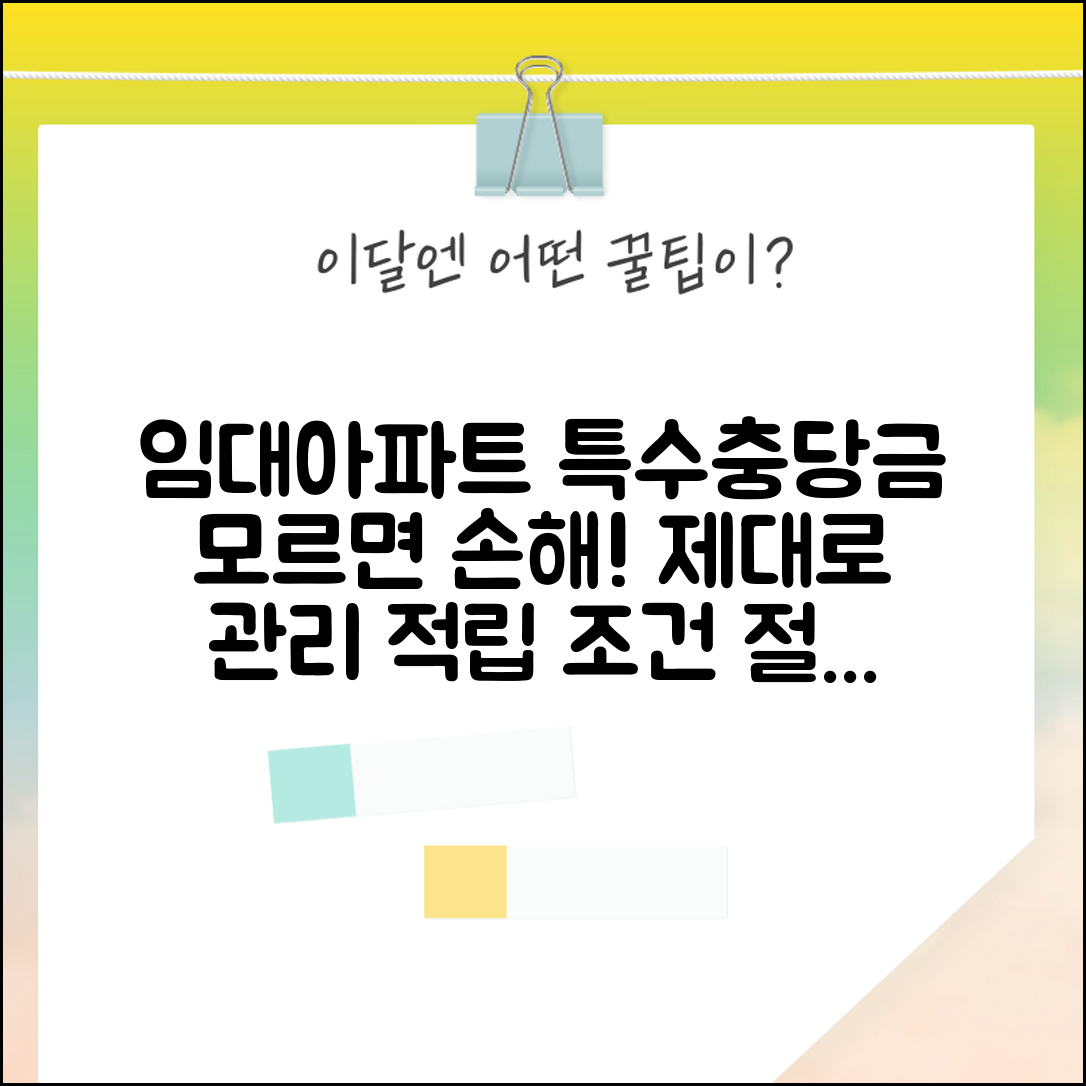 특별수선충당금 적립 | 임대아파트 특별수선충당금 관리 방법, 조건, 절차 총정리