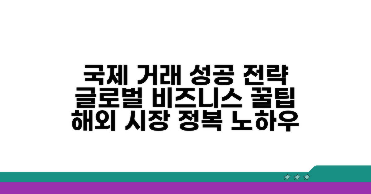 성공적인 국제 거래를 위한 팁