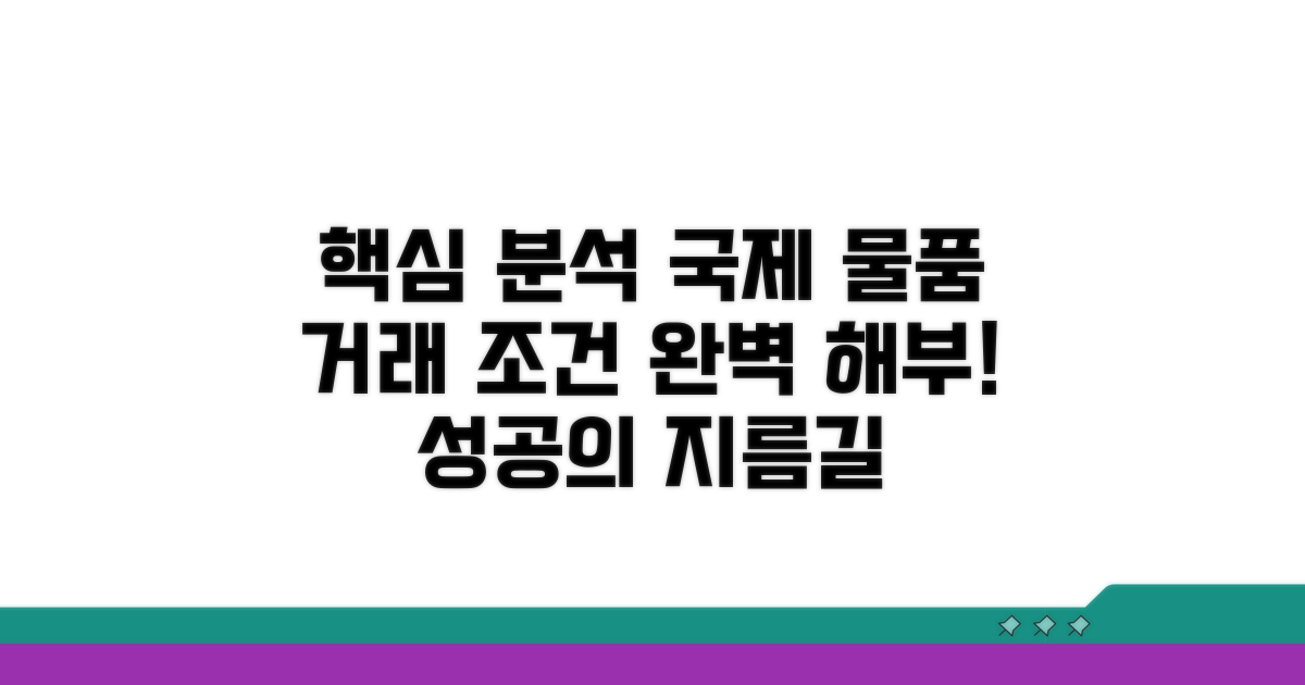 국제 물품 매매 기본 조건 분석