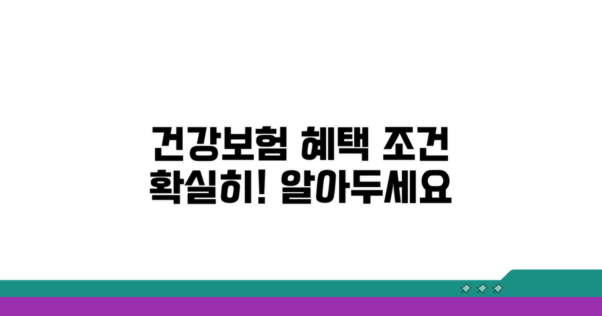 건강보험 적용 조건 상세 분석