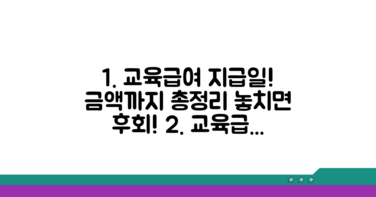 교육급여 지급 시기 및 금액 총정리