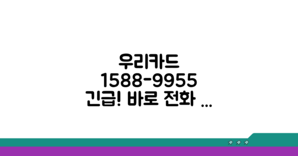우리카드 고객센터 1588-9955 전화 안내