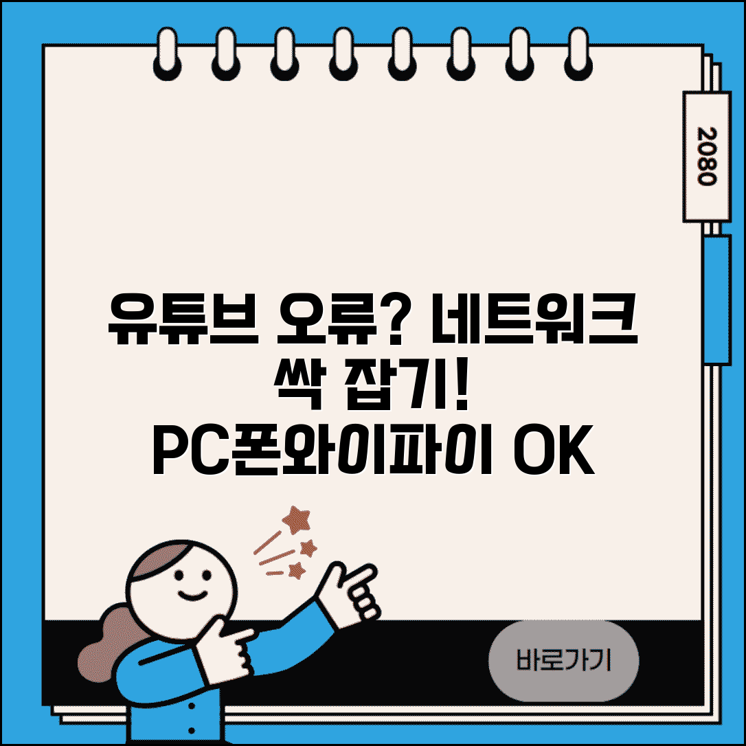 유튜브 동영상 오류 발생 | 유튜브 재생 오류 네트워크 문제 해결 방법 | PC, 모바일, 와이파이 점검