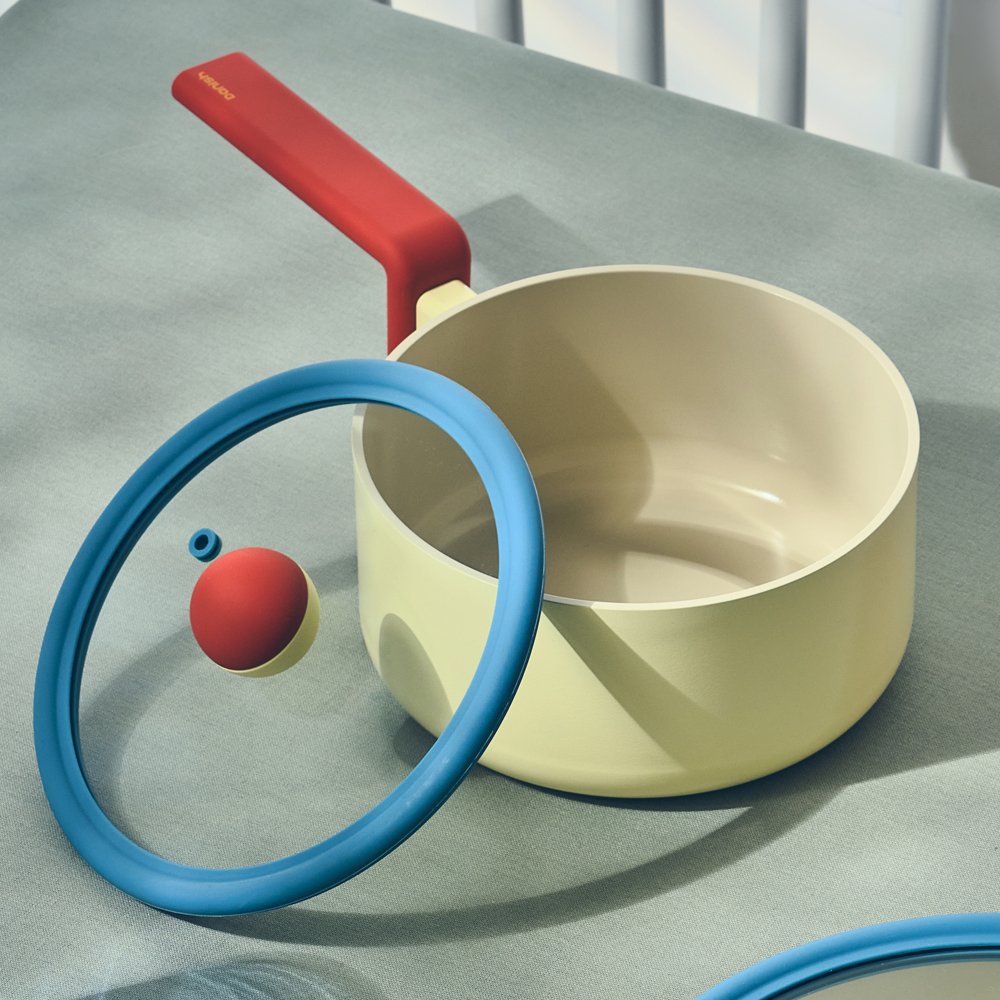 네오플램 인덕션 대니쉬 편수냄비, 18cm, 옐로우, 1개할인 상세 이미지 1