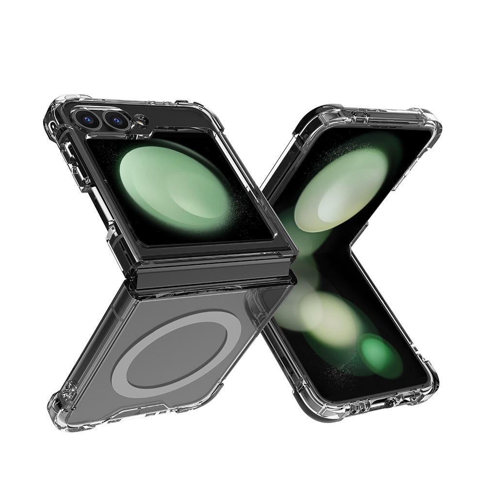 랩씨 맥세이프 마그넷 케이스 최강 2배 자력 변색 방지 클리어 투명, 갤럭시Z 플립7 FE 상세 이미지 1