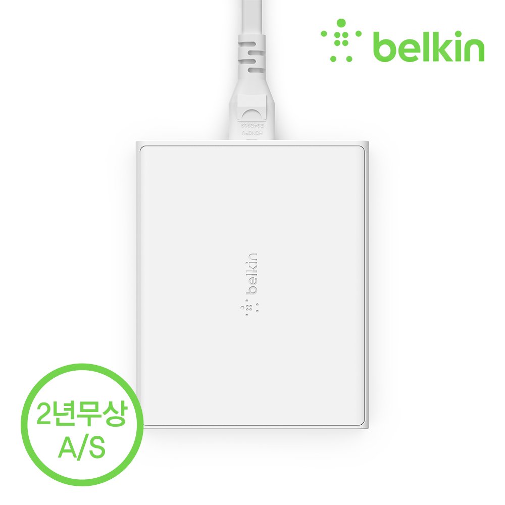 벨킨 108W 멀티 4포트 USB-C PD GaN 고속 충전기 WCH010kr 아이폰17 16 갤럭시 S26 S25 S24 맥북 에어 아이패드 프로 M4 노트북 충전 상세 이미지 2