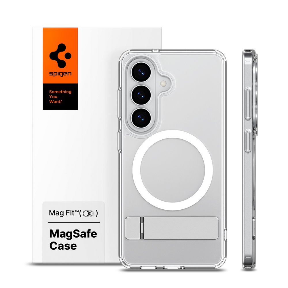 슈피겐 갤럭시 맥세이프 스탠드 케이스 울트라하이브리드S맥핏 클리어화이트, 갤럭시S26 플러스 상세 이미지 1