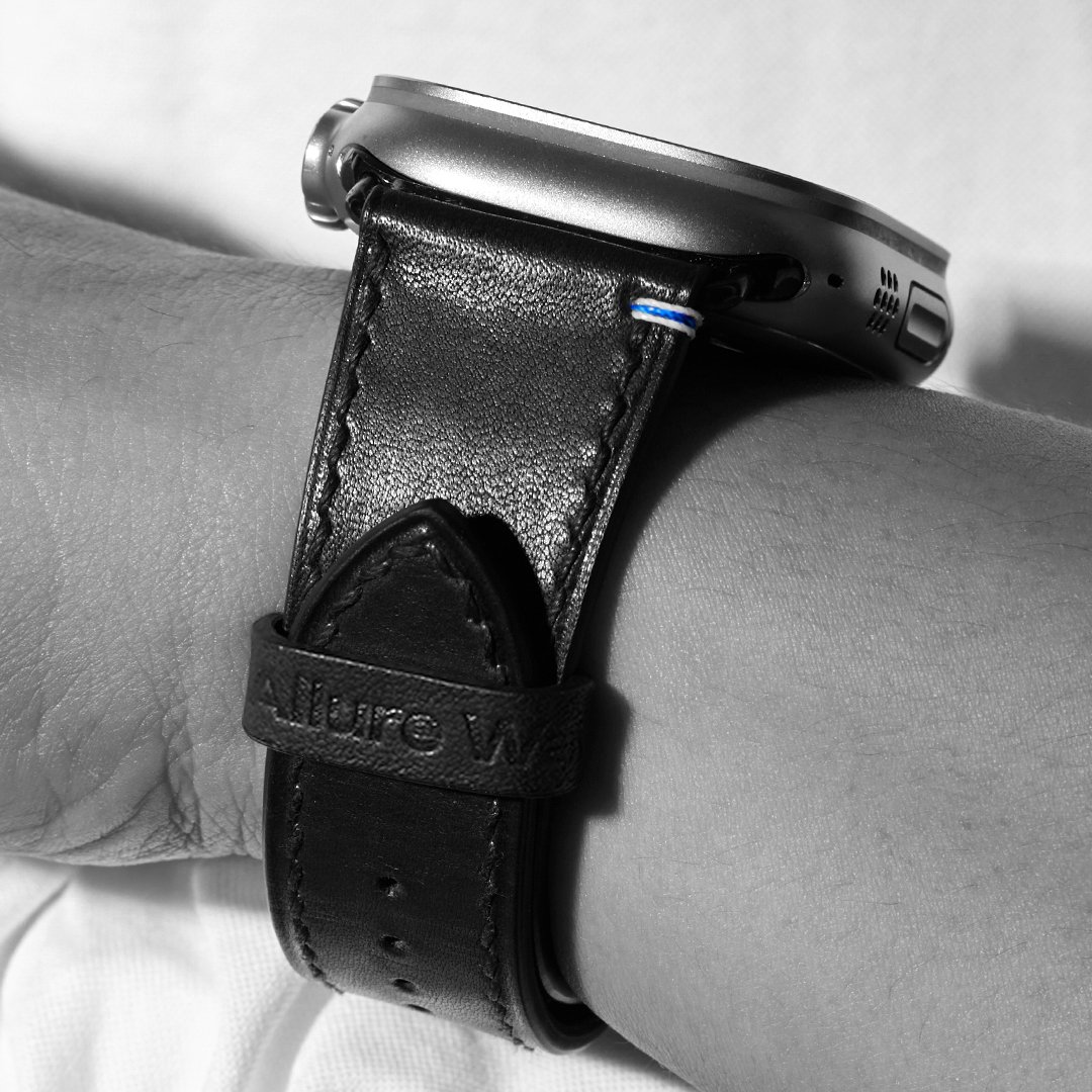 얼루어웨이브 애플워치 가죽 스트랩 11 10 울트라3 SE 2 블랙에디션2 상세 이미지 1