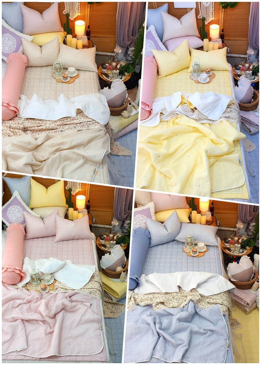 오월 고슬고슬 시어서커 여름이불 세트 퀸 슈퍼싱글침구세트 상세 이미지 1