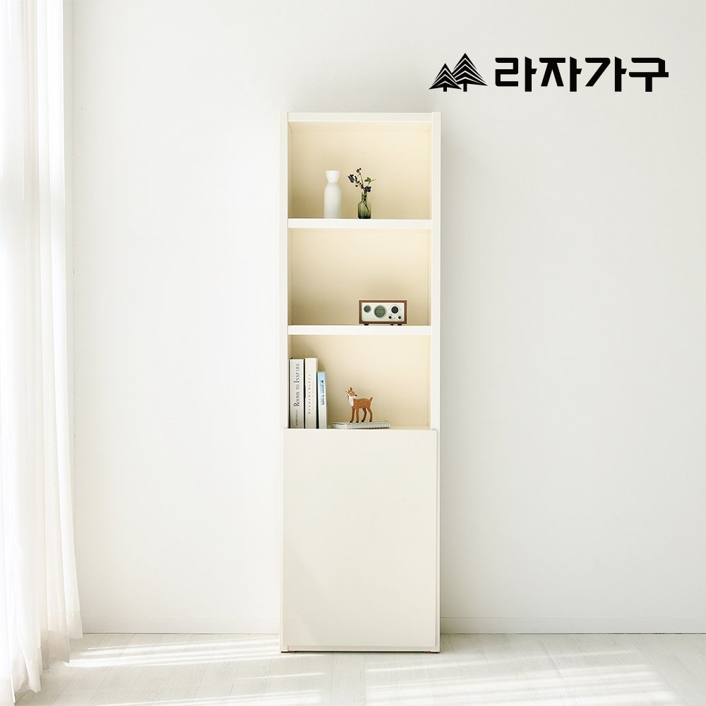 라자가구 메이 거실 서재 다용도 모듈 선반 수납 책장 600, 5단, 내추럴 상세 이미지 2