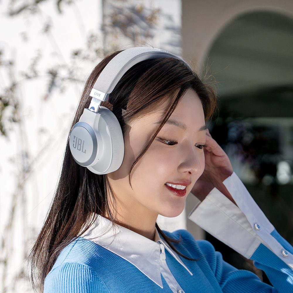 삼성공식파트너 JBL LIVE 770NC 블루투스헤드셋 무선 헤드폰 화이트 상세 이미지 1