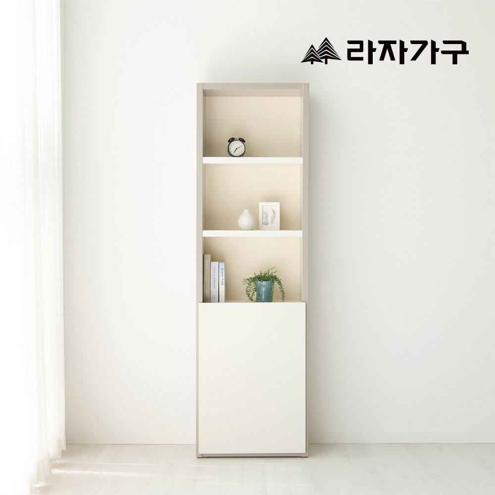 라자가구 메이 거실 서재 다용도 모듈 선반 수납 책장 600, 5단, 내추럴 상세 이미지 1