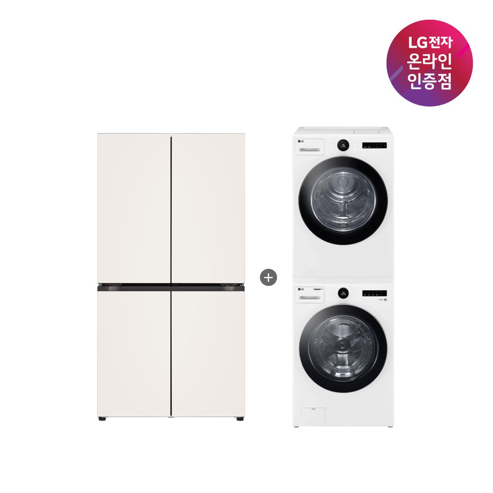 LG 디오스 오브제컬렉션 매직스페이스 냉장고 + LG 트롬 세탁기건조기 세트 (T875MEE111 + FX23WA-20WQ) 상세 이미지 1