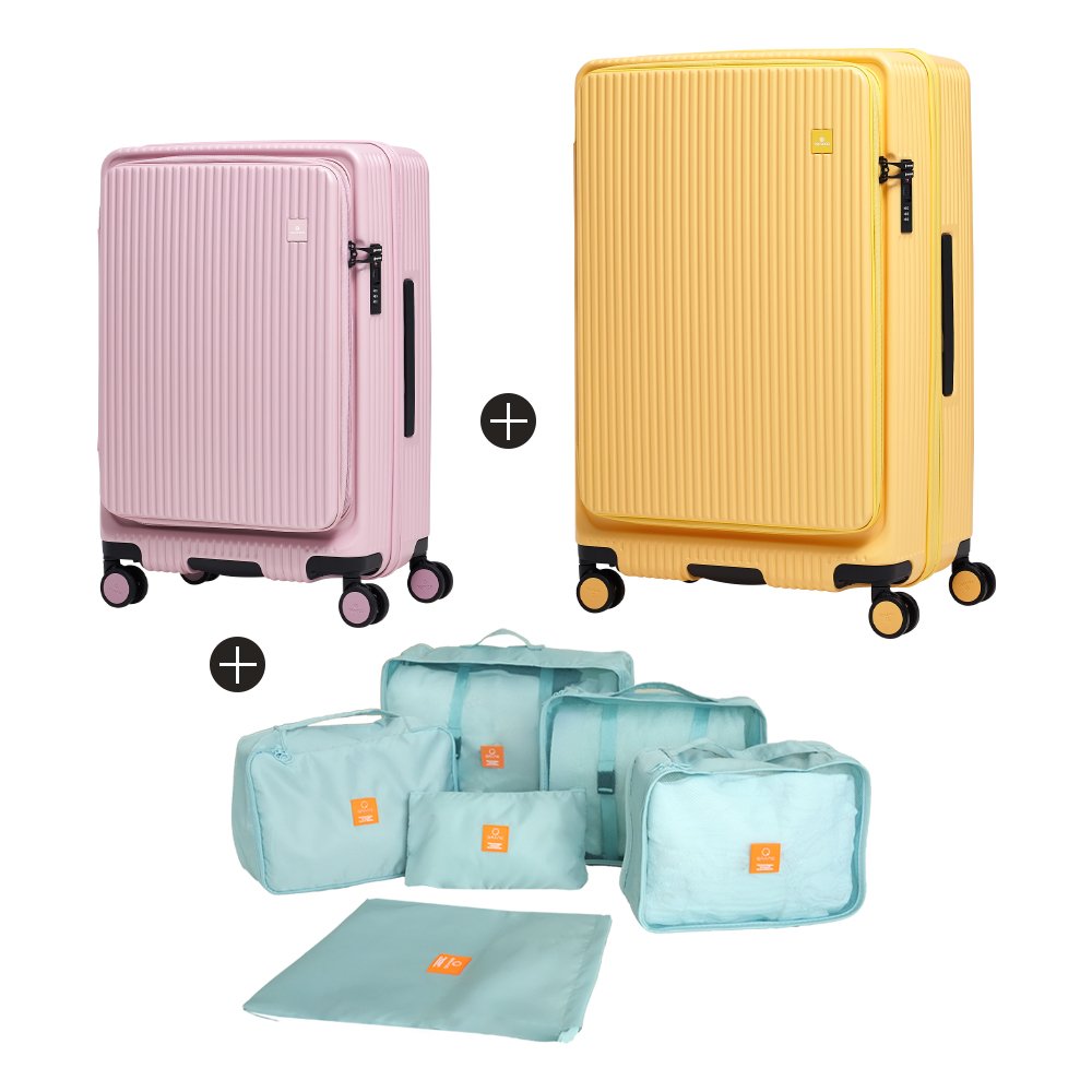 패밀리 트래블 세트 2 리옹 66cm(25인치)+76cm(29인치)+6종파우치 캐리어 상세 이미지 1