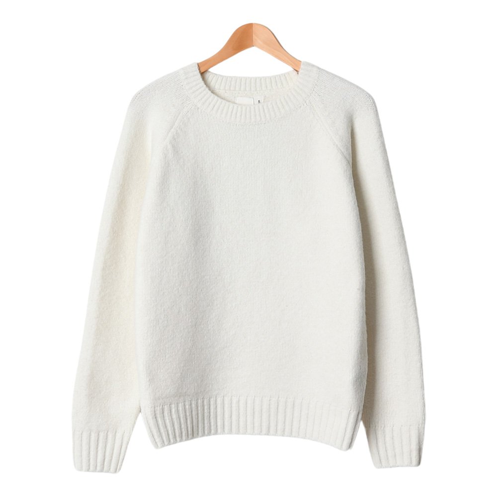 여성 라운드넥 울 니트 나그랑 루즈핏 가을 겨울 블랙 그레이 시보리 스웨터 빅사이즈 상세 이미지 1