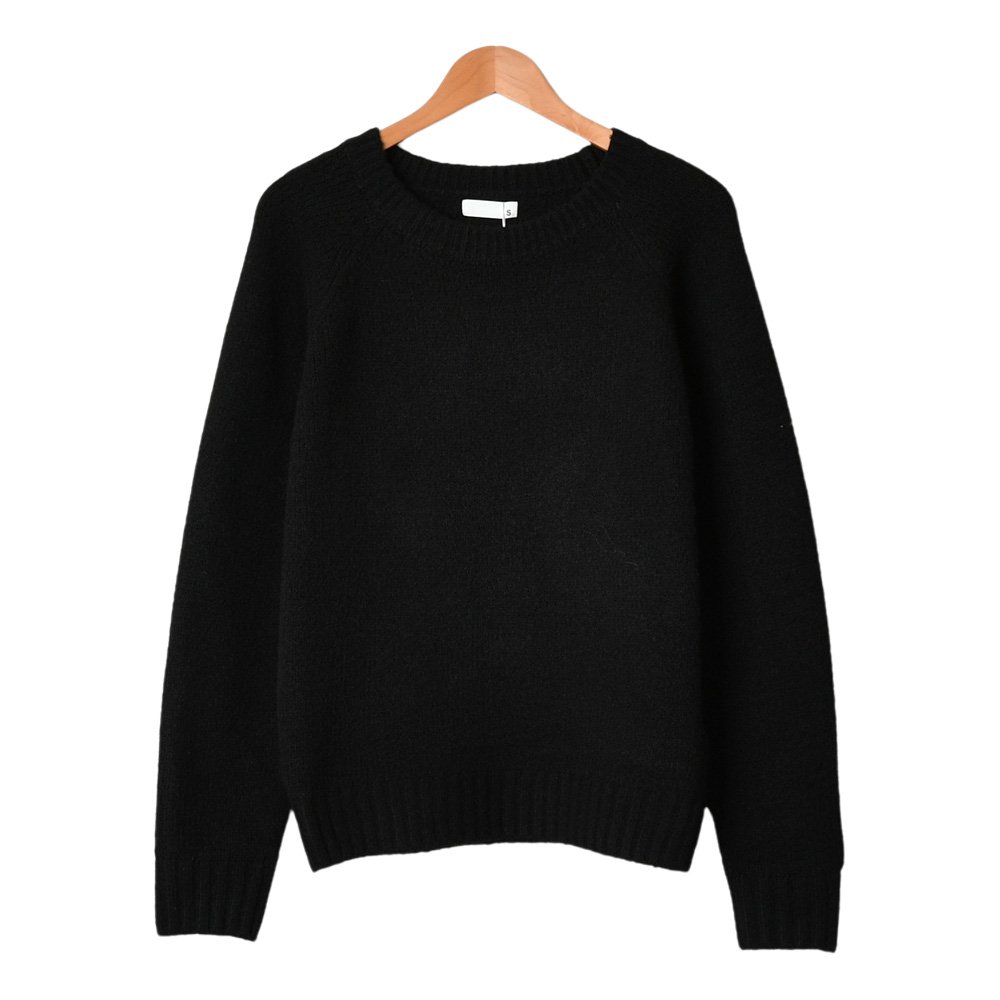 여성 라운드넥 울 니트 나그랑 루즈핏 가을 겨울 블랙 그레이 시보리 스웨터 빅사이즈 상세 이미지 2