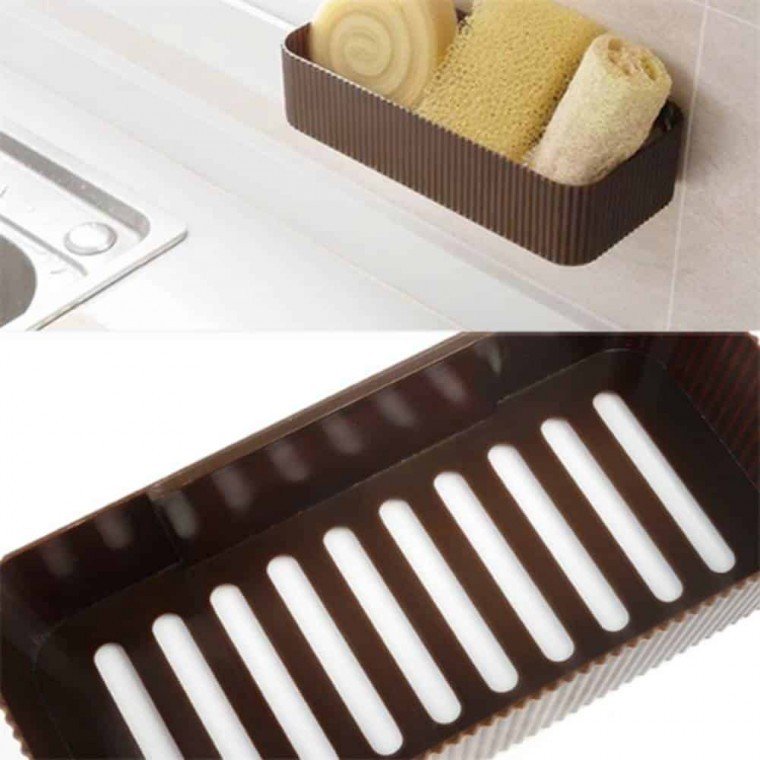 흡착식 트레이 벽면흡착트레이 소품수납 다용도받침대 수납정리함 화장실수납선반 상세 이미지 1