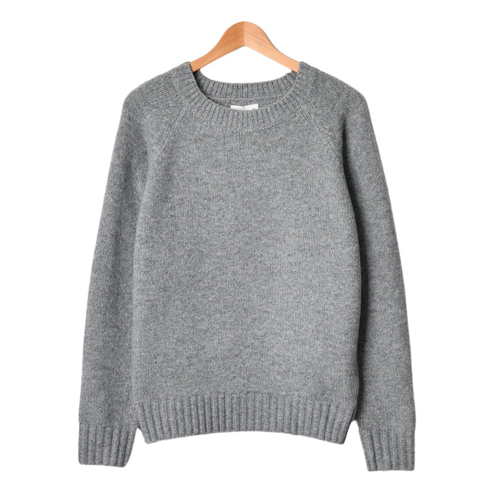 여성 라운드넥 울 니트 나그랑 루즈핏 가을 겨울 블랙 그레이 시보리 스웨터 빅사이즈 상세 이미지 2