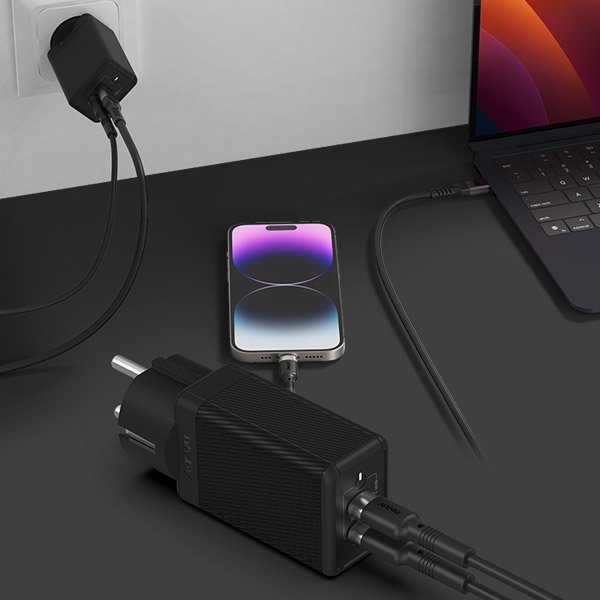 USB PD 65W PPS GaN 접지 듀얼 초고속 충전기 GC820 화이트 상세 이미지 2