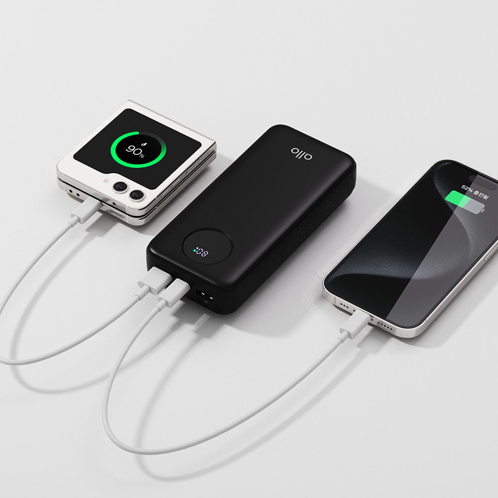 알로코리아 스마트 C타입 대용량 휴대용 고속충전 보조배터리 22.5W 20000mAh 상세 이미지 2