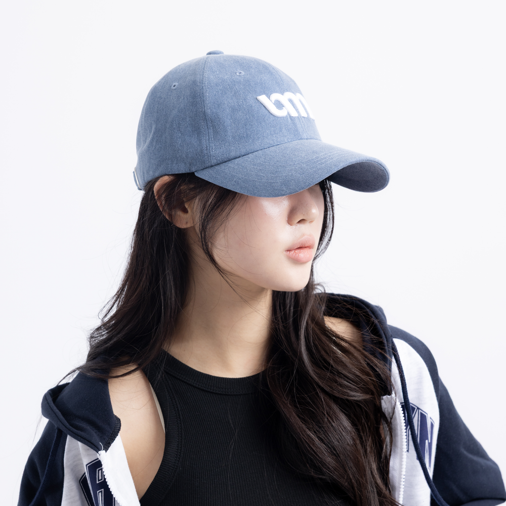유미비 피그먼트 워싱 야구모자 대두모자 빅사이즈 깊은 여성 남성 볼캡 상세 이미지 2